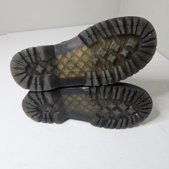 Dr. Martens Youth Sinclair Bex Patent Leather Boot Black, Zipper Lace Up Kids 3 - Picture 7 of 7